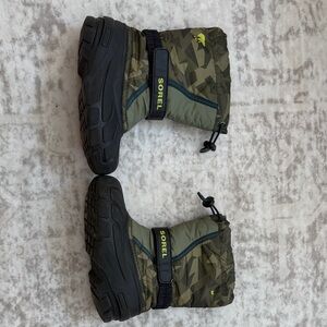 Sorel Camouflage Green Snow Boots